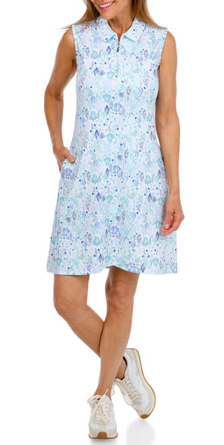 Thumbnail 5: Coral Bay Golf Petite Sleeveless Polo Sea Critter Golf Dress 