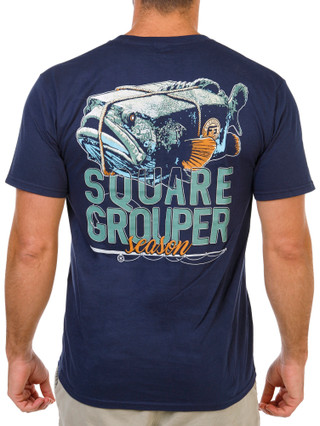Thumbnail 3: FloGrown Men's Short Sleeve Square Grouper Graphic Tee 