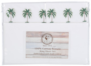 Thumbnail 1: Panama Jack Embroidered Palm Tree Sheet Set 