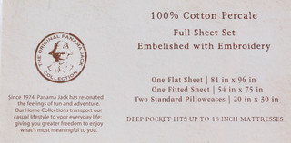 Thumbnail 4: Panama Jack Embroidered Palm Tree Sheet Set 