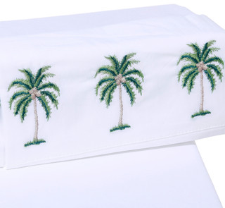 Thumbnail 7: Panama Jack Embroidered Palm Tree Sheet Set 