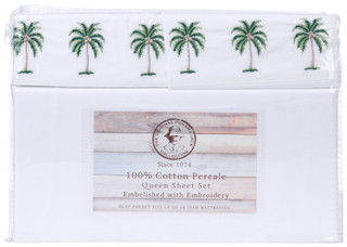 Thumbnail 12: Panama Jack Embroidered Palm Tree Sheet Set 