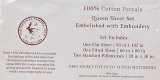Thumbnail 14: Panama Jack Embroidered Palm Tree Sheet Set 