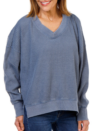 Thumbnail 1: C&C California Women's Long Sleeve Waffle Knit Top 