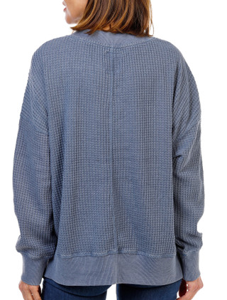 Thumbnail 2: C&C California Women's Long Sleeve Waffle Knit Top 