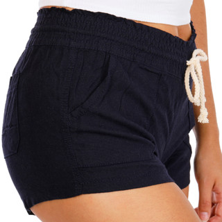 Thumbnail 2: April Kiss Junior's Linen Drawstring Shorts 