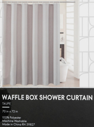 Thumbnail 1: ELLE HOME Waffle Box Shower Curtain 