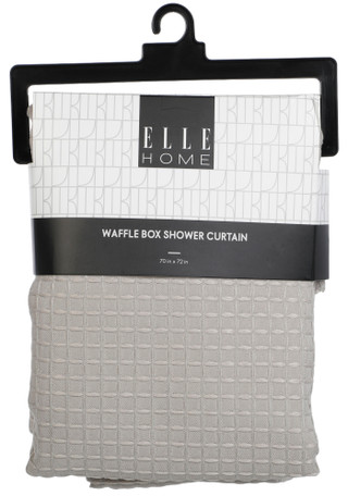 Thumbnail 3: ELLE HOME Waffle Box Shower Curtain 