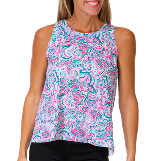 Thumbnail 2: Brisas Women's Linen Like Pretty Paisley Active Top 