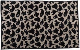 Thumbnail 1: RACHEL ASHWELL 27" x 45" Ghost Chenille Jacquard Halloween Rug 