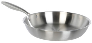 Thumbnail 1: Bombay Brushed Stainless Steel Fry Pan - 12" 