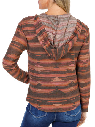 Thumbnail 2: Wallflower Women's Long Sleeve Coffee Bean Baja Hoodie  