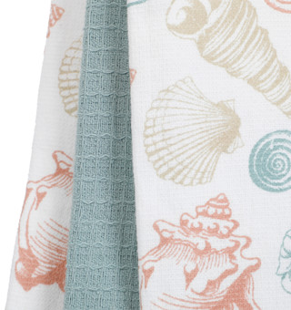 Thumbnail 2: Colordrift Ocean Essence Kitchen Towel Set - 3 Piece 