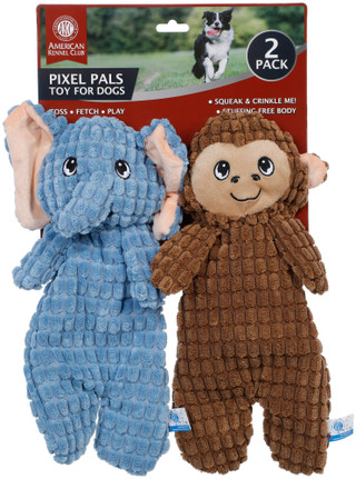 Thumbnail 1: American Kennel Club 2 Pk Pixel Pals Toy for Dogs 