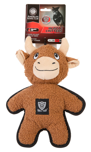 Thumbnail 2: AKC Muscle Tough Bull Plush Dog Toy 