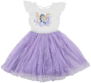 Thumbnail 2: Disney Princess Little Girls Short Sleeve Princess Tutu Dress 