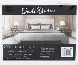 Thumbnail 1: DWELL 2000 Thread Count 4-Piece Sheet Set 