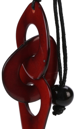 Thumbnail 1: TAGUA Burgundy Aranza Natural Handmade Necklace 
