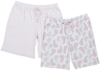 Thumbnail 1: JACLYN Women's Plus 2-Pack Bermuda Sleep Shorts 