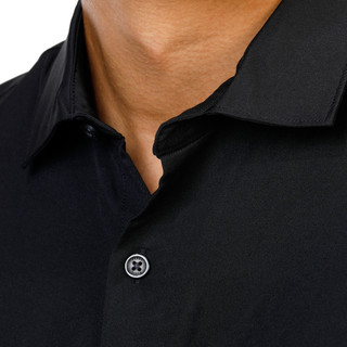 Thumbnail 2: Perry Ellis Men's Short Sleeve Solid Slim Fit Button Up Shirt 