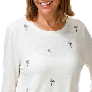Thumbnail 1: Cupio  Women's 3/4 Sleeve Palm Tree Top 