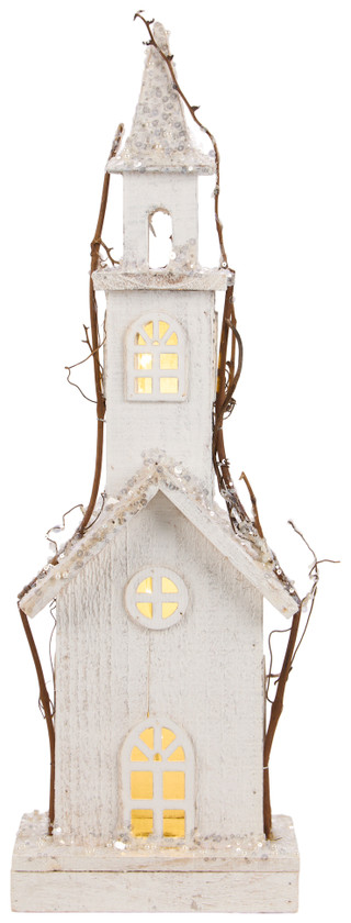Thumbnail 1: Brighten the Season 23 In Wooden LED Christmas Church Decor  