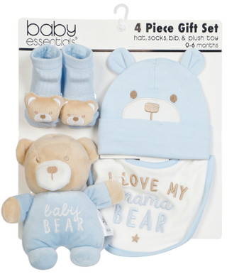 Thumbnail 1: Baby Essentials Baby 4-Piece Bear Gift Set 