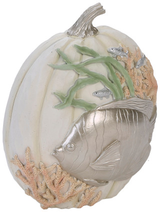 Thumbnail 1: Autumn Gatherings 12 In Resin Tropical Fish Pumpkin Harvest Decor  