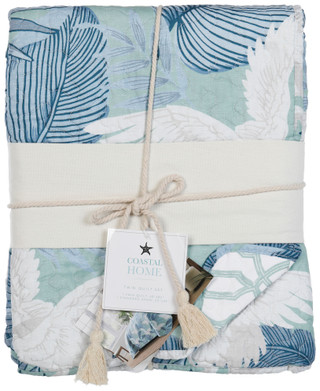 Thumbnail 2: Coastal Living Heron Lake Reversible Quilt Set 