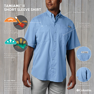 Thumbnail 5: Columbia Columbia Mens PFG Tamiami II Short Sleeve Shirt  ||P000150704||