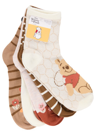 Thumbnail 1: Disney 5 Pk Winnie the Pooh Capris Socks 