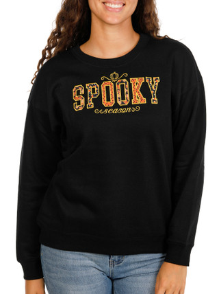 Thumbnail 1: Tru Self Women's Halloween Spooky Season Applique Sweatshirt 