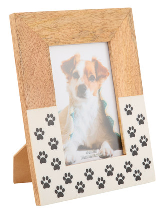 Thumbnail 1: Sagebrook Home 4x6 Wood Dog Paw Print Picture Frame  