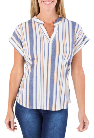 Thumbnail 1: EDGE Women's Stripe Print Top  