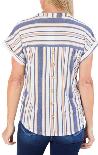 Thumbnail 2: EDGE Women's Stripe Print Top  