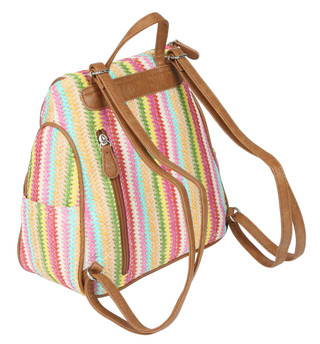 Thumbnail 3: MULTISAC Multi Stripe Fashion Backpack 