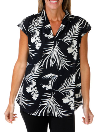 Thumbnail 1: Grace Women's Sleeveless Floral Print Top  