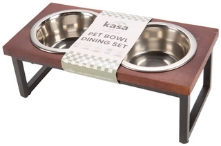 Thumbnail 2: Kasa Stainless Steel Pet Bowl Dining Set 