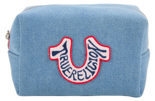 Thumbnail 1: True Religion Women's Loaf Denim Toiletry Kit Bag  
