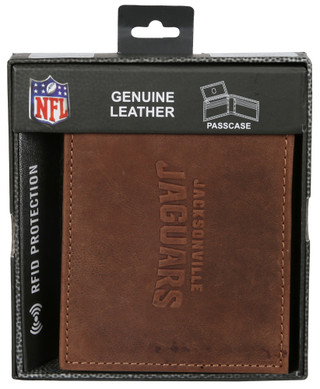 Thumbnail 1: NFL Jacksonville Jaguars Men's Genuine Leather NFL Jaguars Bifold Wallet  