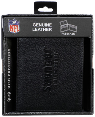 Thumbnail 1: NFL Men's Jacksonville Jaguars Debossed Bifold Leather Wallet 