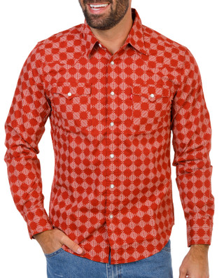 Thumbnail 1: Levi's Men's Long Sleeve Western Button Down Shirt 