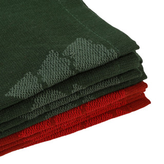 Thumbnail 3: Nicole Miller 4 Pk Christmas Tree Jacquard Kitchen Towels 