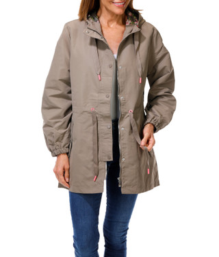 Thumbnail 1: Nicole Miller Women's Button Down Zippered Jacket w/ Hood 