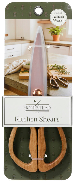Thumbnail 1: HOMESTEAD Acacia Wood Kitchen Shears 