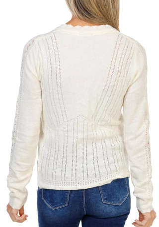 Thumbnail 2: MISS ME Women's Lace Up Knit Top  