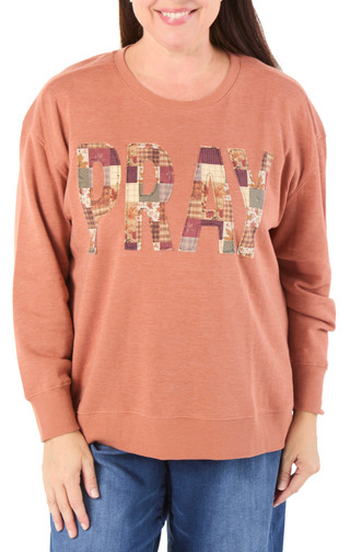 Thumbnail 1: Anneliese Women's Plus Pray Patch Sweatshirt  