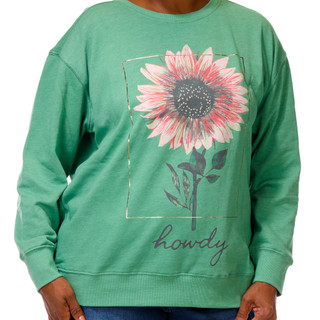 Thumbnail 2: Anneliese Women's Plus Sunflower Sweatshirt  
