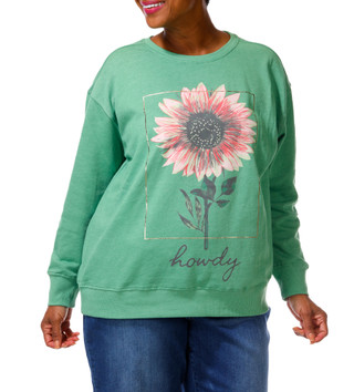 Thumbnail 1: Anneliese Women's Plus Sunflower Sweatshirt  