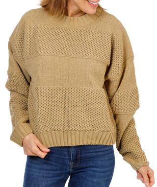 Thumbnail 1: MISS ME Women's Textured Knit Pullover Sweater  